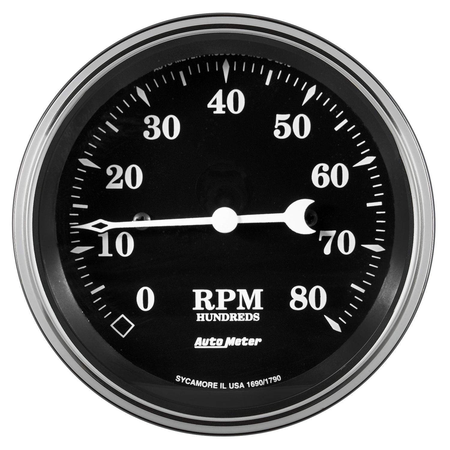 AUTOMETER Auto Meter Old Tyme Black Series 3-3/8" In Dash 8,000 RPM Tachometer AU1790 SR