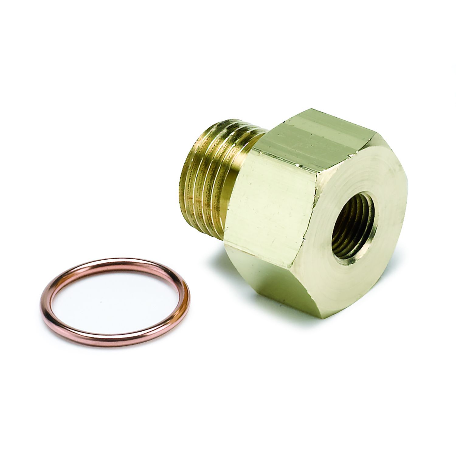 AUTOMETER Brass female 1/8" NPT fitting to M16x1.5 male thread. Auto Meter Oil Pressure Metric Adapter AU2268 SR