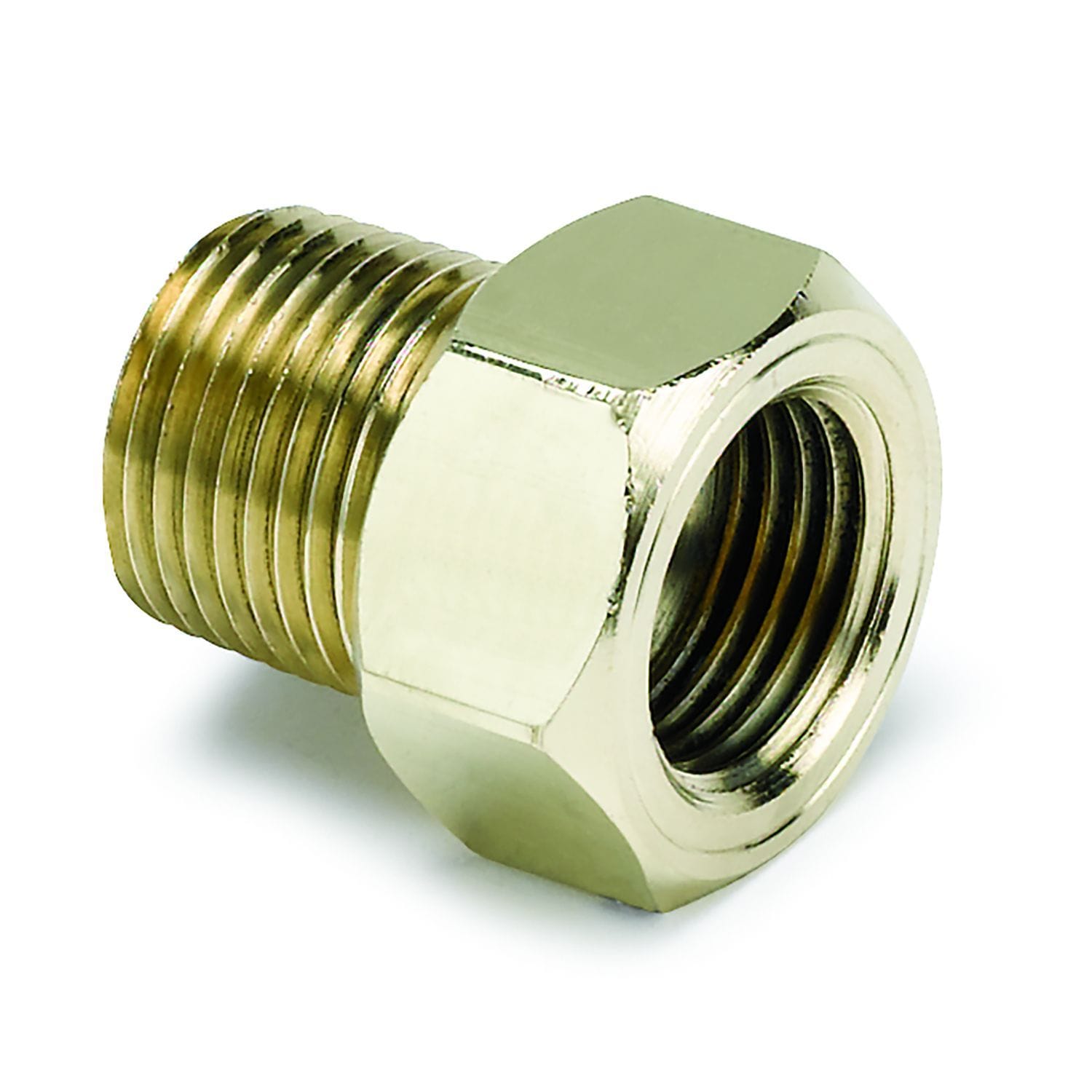 AUTOMETER Brass male 3/8" NPT fitting with female 5/8"-18 UNF thread. Auto Meter Temperature Adapter AU2263 SR