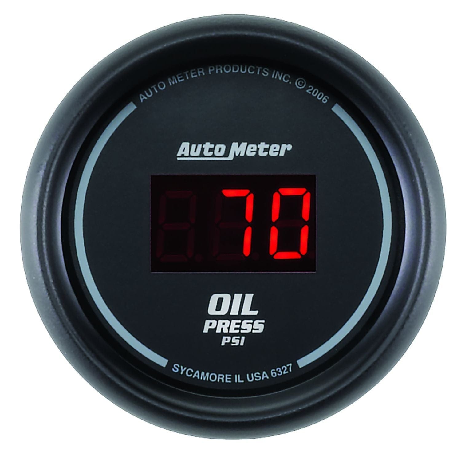 AUTOMETER Digital, In-dash, 2-1/16", 0-100 psi Auto Meter Sport-Comp Digital Series Oil Pressure Gauge AU6327 SR