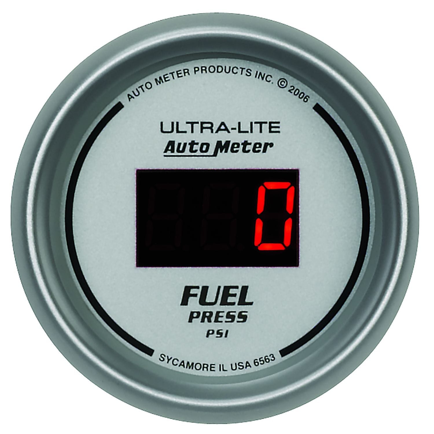 AUTOMETER Digital, In-dash, 2-1/16", 0-100 psi Auto Meter Ultra-Lite Digital Series Fuel Pressure Gauge AU6563 SR