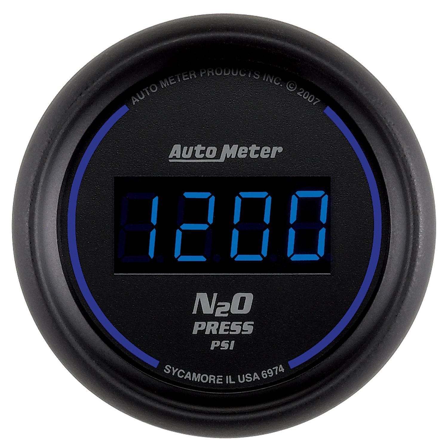 AUTOMETER Digital, In-dash, 2-1/16", 0 - 2000°F Auto Meter Cobalt Digital Series Nitrous Pressure Gauge AU6974 SR