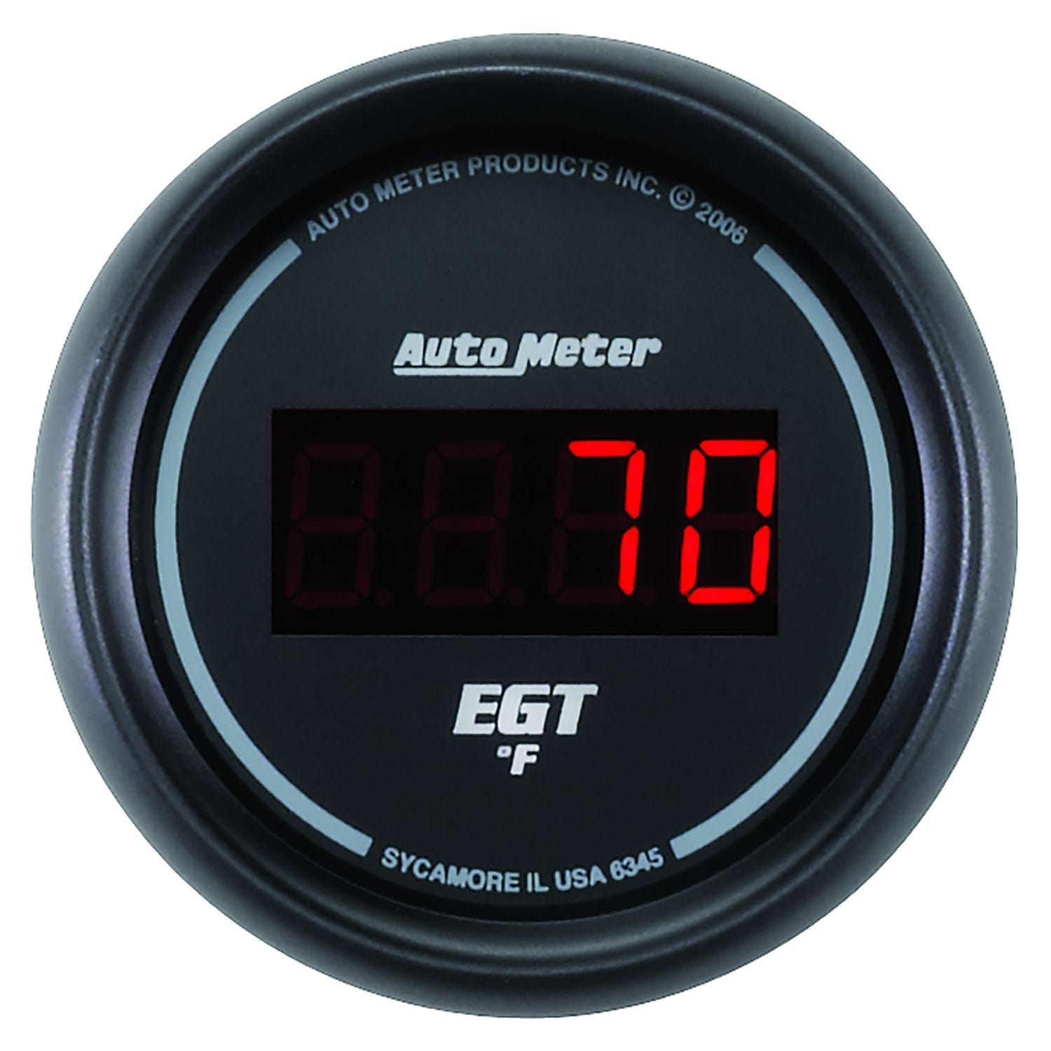 AUTOMETER Digital, In-dash, 2-1/16", 0 - 2000°F Auto Meter Sport-Comp Digital Series Pyrometer Gauge AU6345 SR