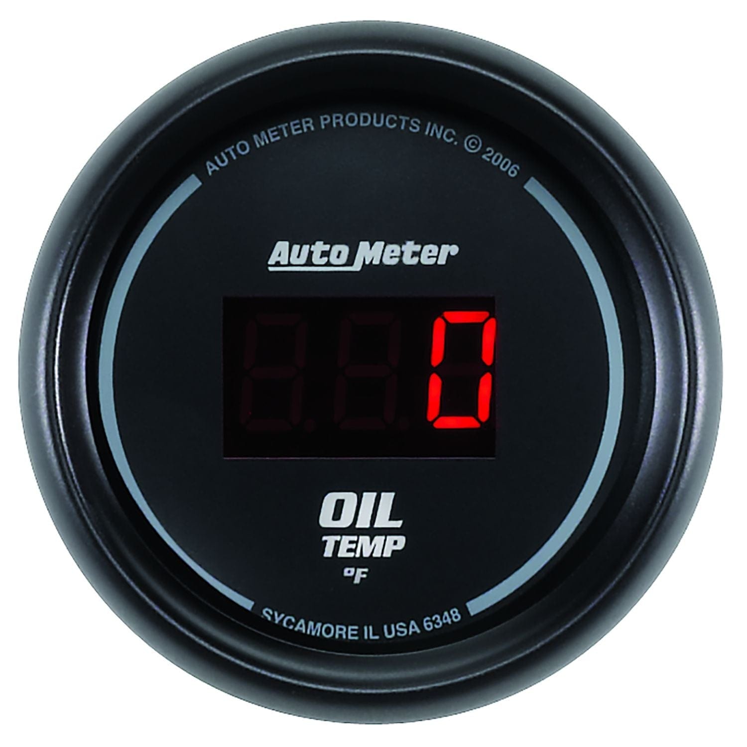 AUTOMETER Digital, In-dash, 2-1/16", 0-340°F Auto Meter Sport-Comp Digital Series Oil Temperature Gauge AU6348 SR