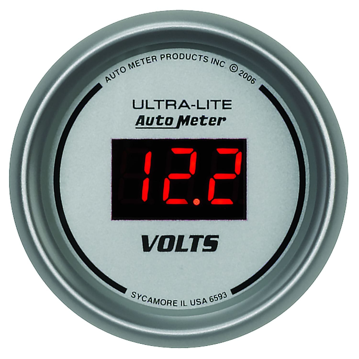 AUTOMETER Digital, In-dash, 2-1/16", 8-18 Volts Auto Meter Ultra-Lite Digital Series Voltmeter Gauge AU6593 SR