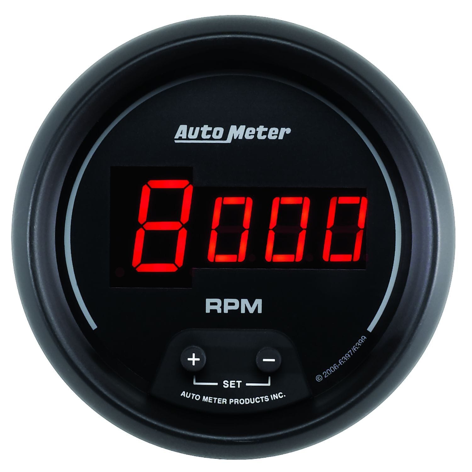 AUTOMETER Digital, In-dash, 3-3/8", 0-10,000 rpm Auto Meter Sport-Comp Digital Series Tachometer AU6397 SR