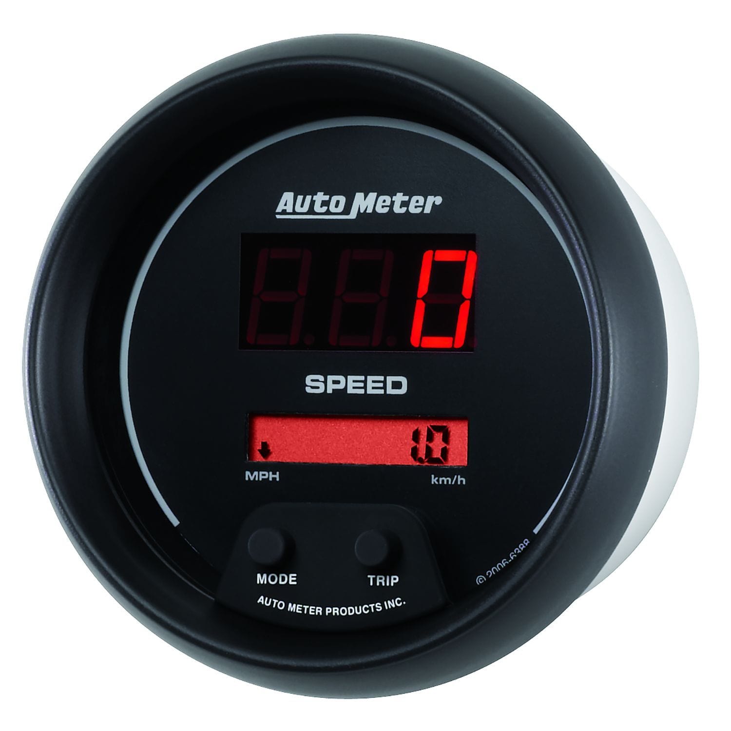 AUTOMETER Digital, Programmable, In-dash, 3-3/8", 160 MPH or 260 km/h Auto Meter Sport-Comp Digital Series Speedometer AU6388 SR