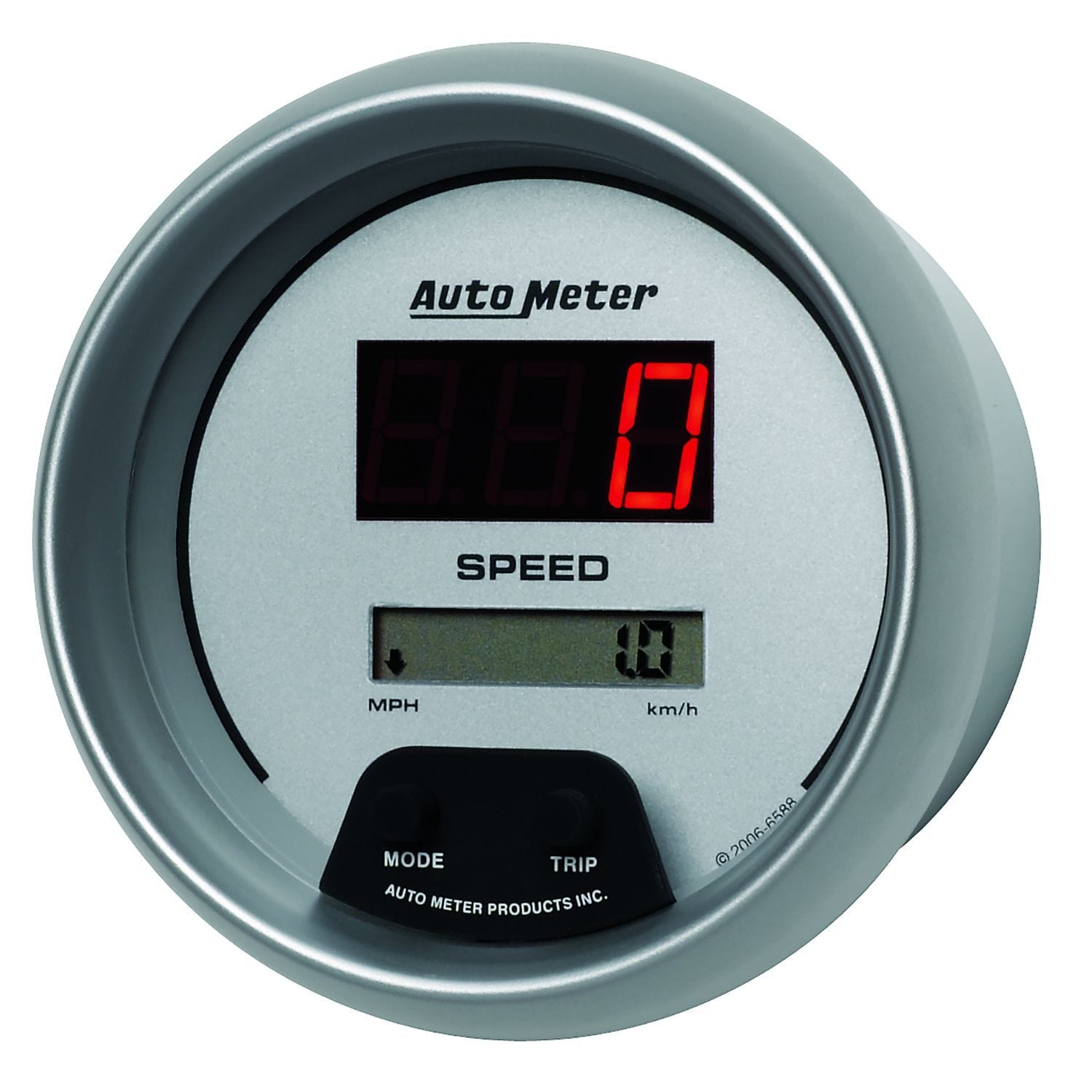 AUTOMETER Digital, Programmable, In-dash, 3-3/8", 160 MPH or 260 km/h Auto Meter Ultra-Lite Digital Series Speedometer AU6588 SR