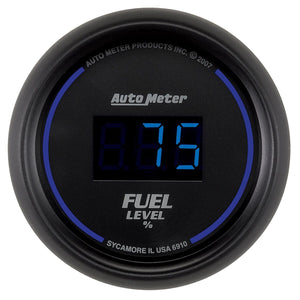 Auto Meter Cobalt Digital Series Fuel Level Gauge AU6910