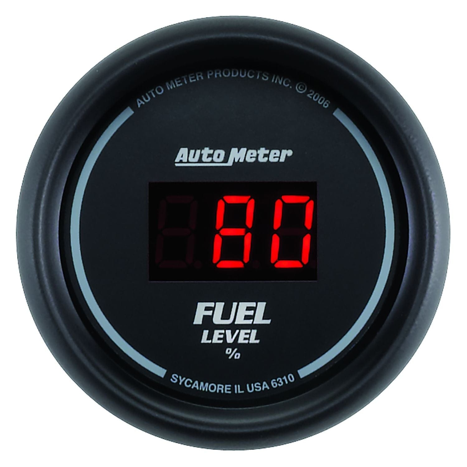 AUTOMETER In-dash, 2-1/16", Programmable, 0-280 ohm, Adjustable Scale w/ 7 pre- Auto Meter Sport-Comp Digital Series Fuel Level Gauge AU6310 SR