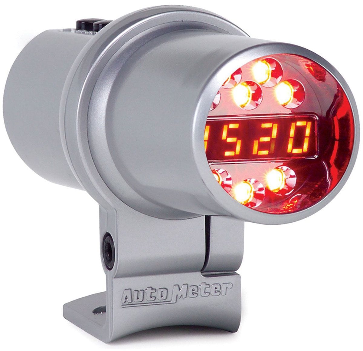 AUTOMETER Pro Shift-Lite, Silver Housing, Amber Lens Auto Meter Level 1 External Digital Pro Shift Light AU5344 SR