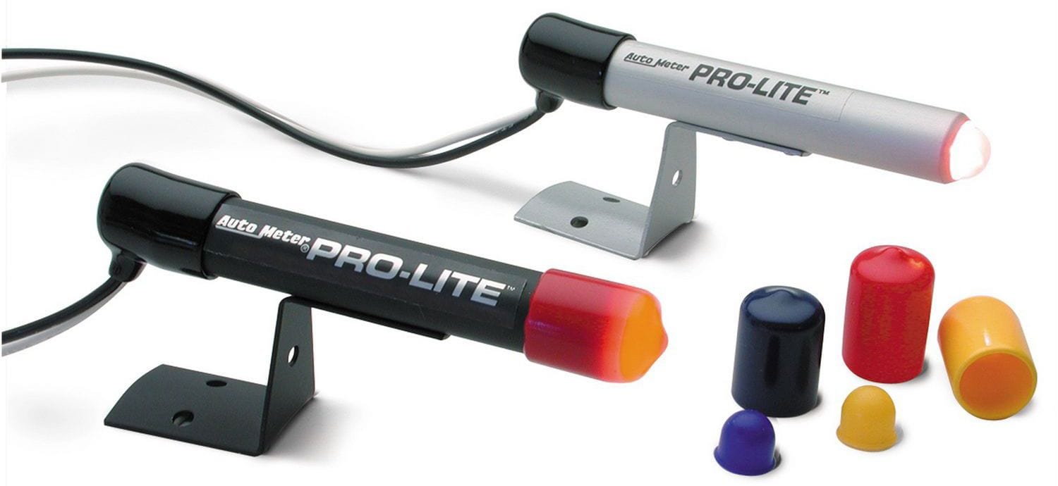 AUTOMETER Red lens, Black housing, .75 in. Diameter Auto Meter Mini Pro-Lite Warning Lights AU3239 SR
