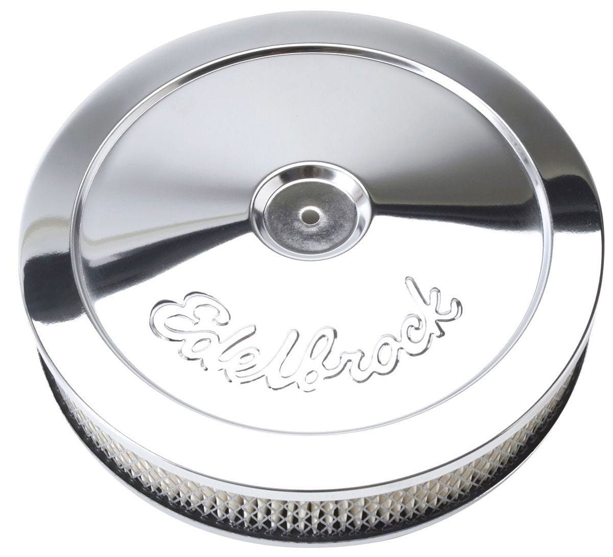 EDELBROCK 10" diameter with 2" element, 3-1/2" overall height Edelbrock Pro-Flo Chrome Air Cleaner ED1208 SR