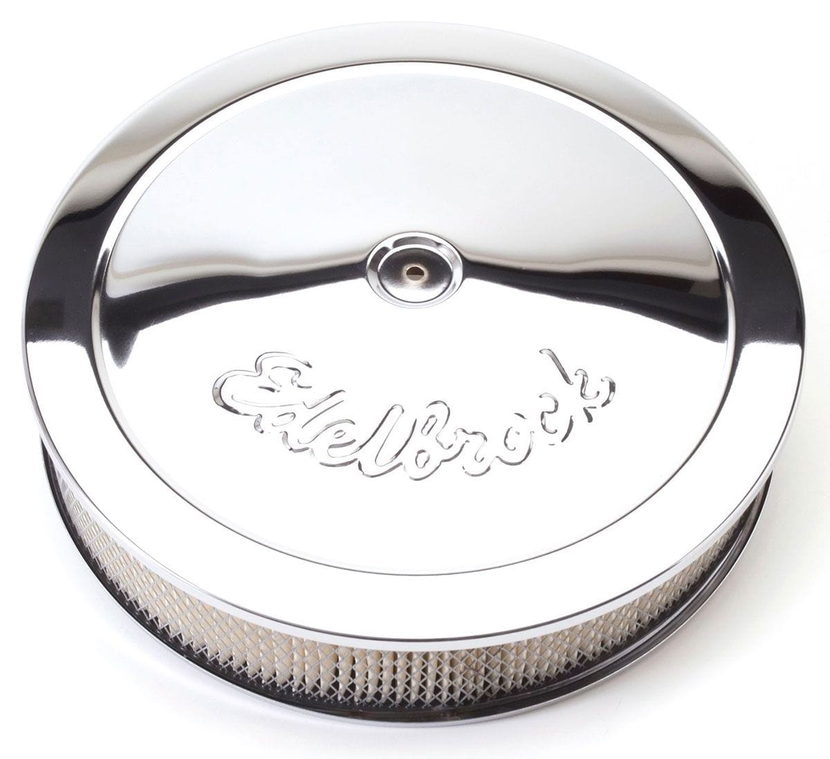 EDELBROCK 14" diameter with 3" element, 3-3/4" overall height Edelbrock Pro-Flo Chrome Air Cleaner ED1221 SR