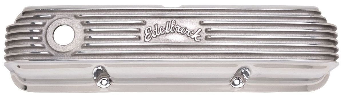 EDELBROCK 1958-1976 Ford FE, 5" overall ht. Edelbrock Classic Aluminium Series Valve Covers - Polished Finish ED4162 SR