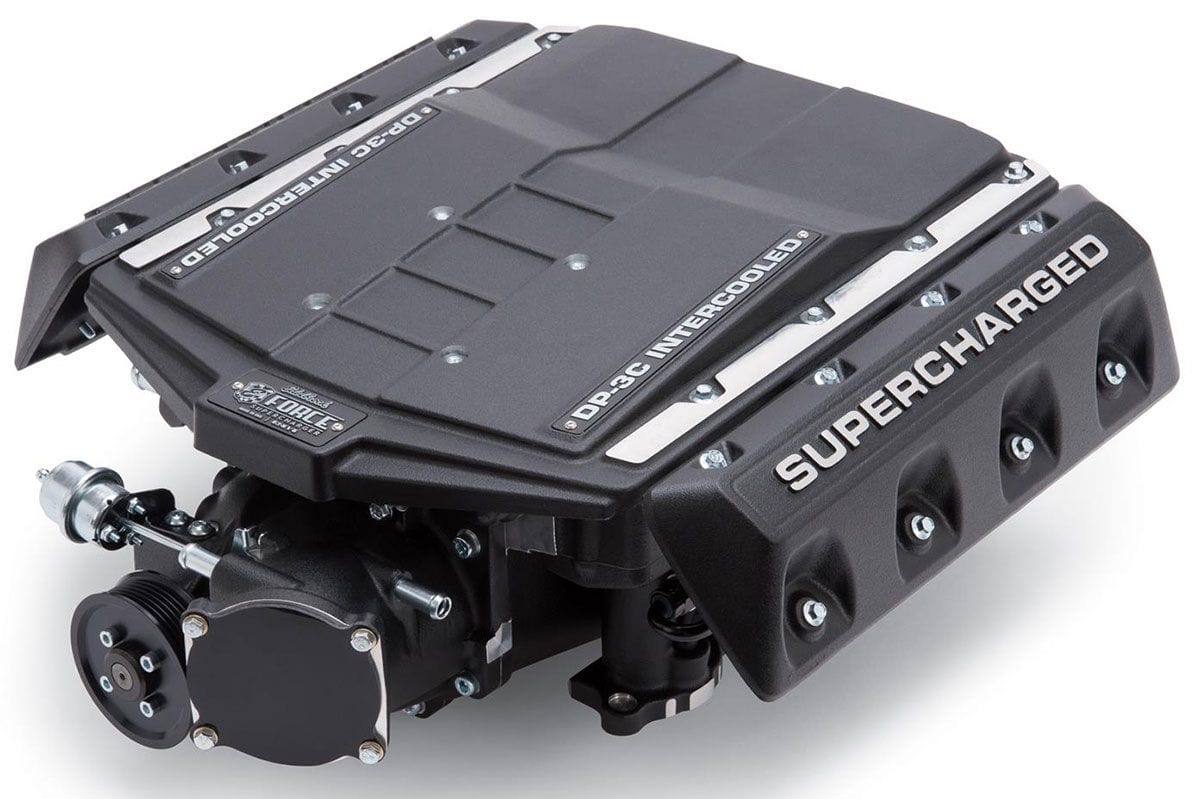EDELBROCK 2015-17 Ford Mustang 5.0L V8 Edelbrock E-Force Supercharger Kit, Stage 1 Street Systems 690 HP ED1586 SR