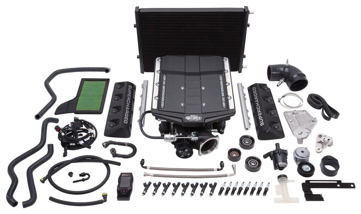 EDELBROCK 2015-17 Ford Mustang 5.0L V8 Edelbrock E-Force Supercharger Kit - Stage 2 Track Systems 731 HP ED15862 SR