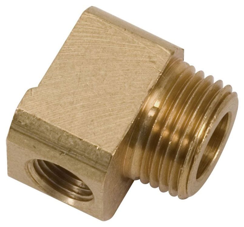 EDELBROCK 3/8" male x 1/8" female NPT fitting, when used with ED2101 or ED5001 Edelbrock Low Profile Vacuum Fitting for Holley Double Pumper ED8096 SR