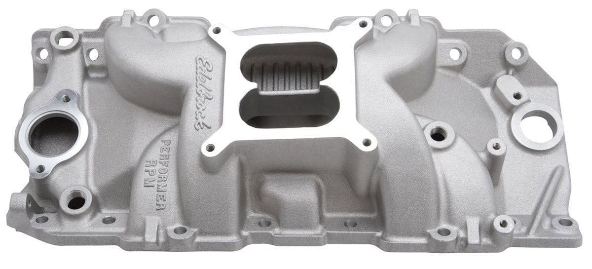 EDELBROCK Big Block Chevy 396-502 rectangular port, 1500 to 6500 rpm Edelbrock Performer RPM Intake Manifold ED7163 SR