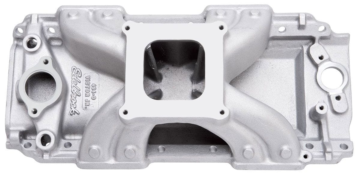 EDELBROCK Big Block Chevy oval port heads, 3500-7500 rpm Edelbrock Victor Jr. 454-O Intake Manifold ED2904 SR