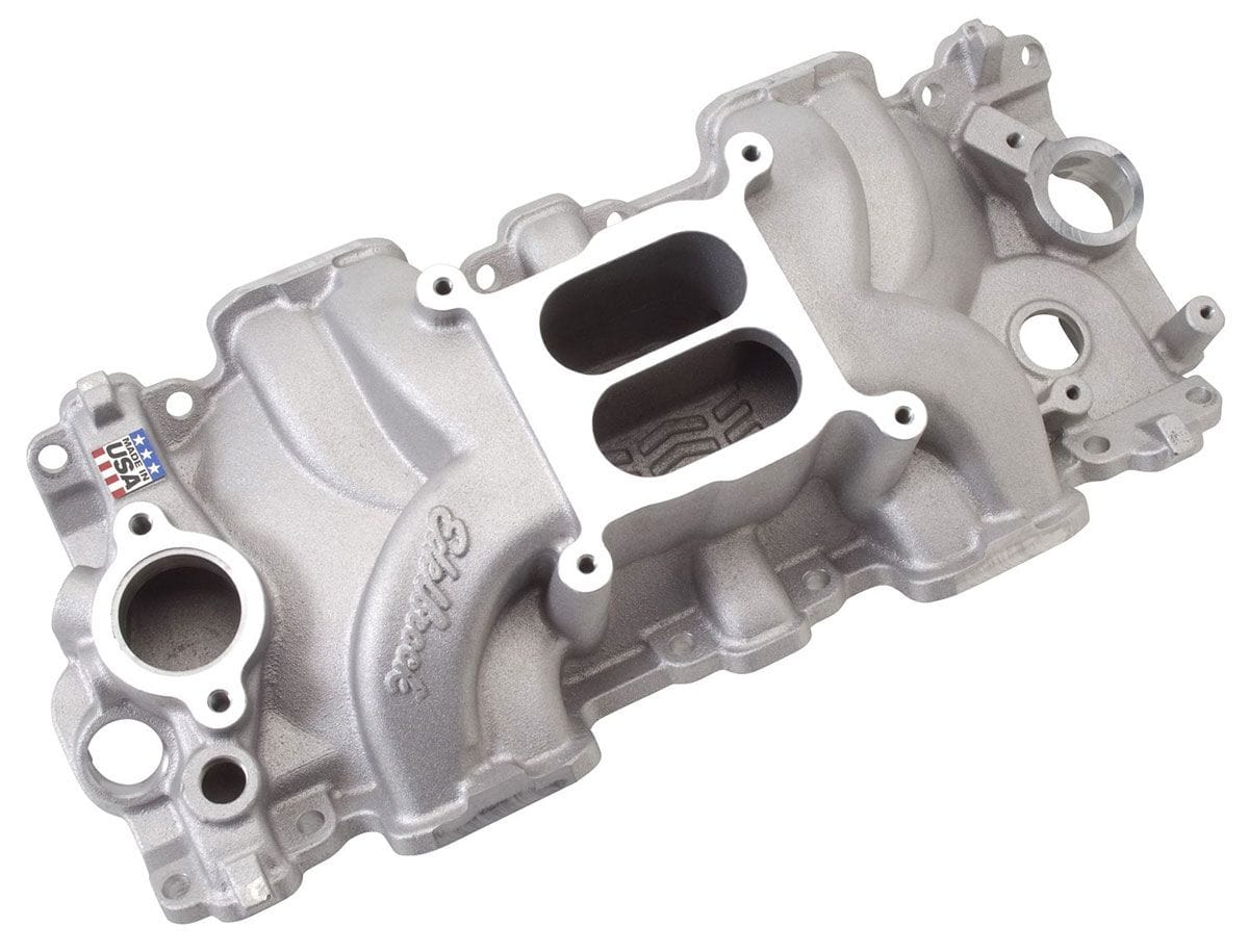 Edelbrock Chevy 348-409 small port, 1500 to 6500 rpm Edelbrock Performer RPM Intake Manifold ED7158 SR