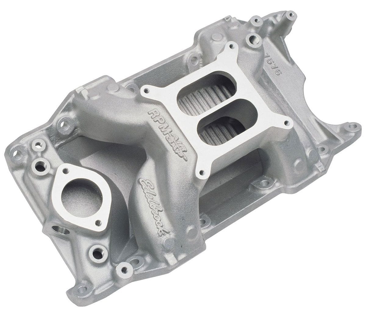EDELBROCK Chrysler 318-360, 1500-6500 rpm Edelbrock RPM Air-Gap 340/360 Intake Manifold ED7576 SR