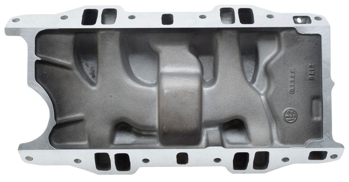 EDELBROCK Chrysler 318-360, Idle - 5500 rpm, Dual Plane, non-EGR, Black Finish Edelbrock Performer Intake Manifold ED21763 SR