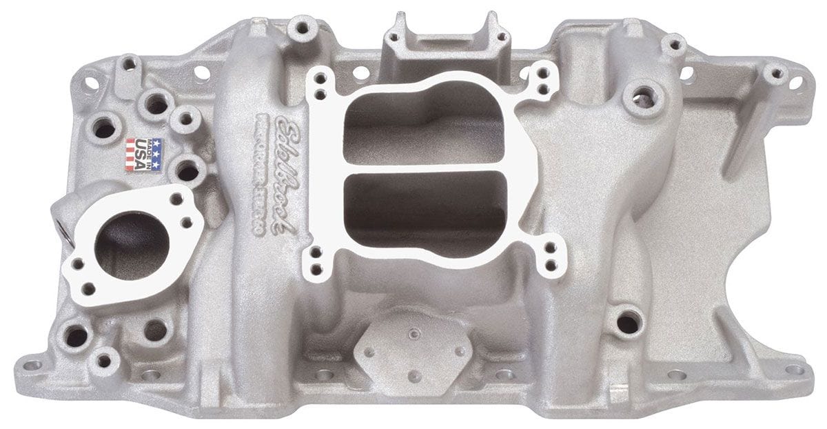 EDELBROCK Chrysler 318-360, Idle - 5500 rpm, Dual Plane, non-EGR Edelbrock Performer Intake Manifold ED2176 SR