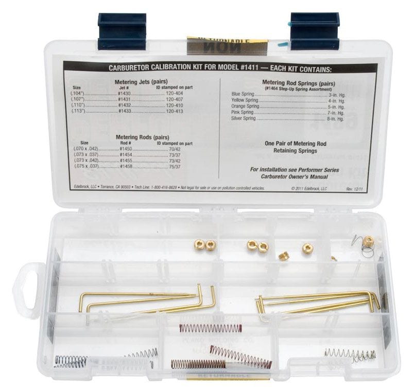 EDELBROCK For ED1411 Edelbrock Calibration Kit for Performer Series Carburettors ED1489 SR