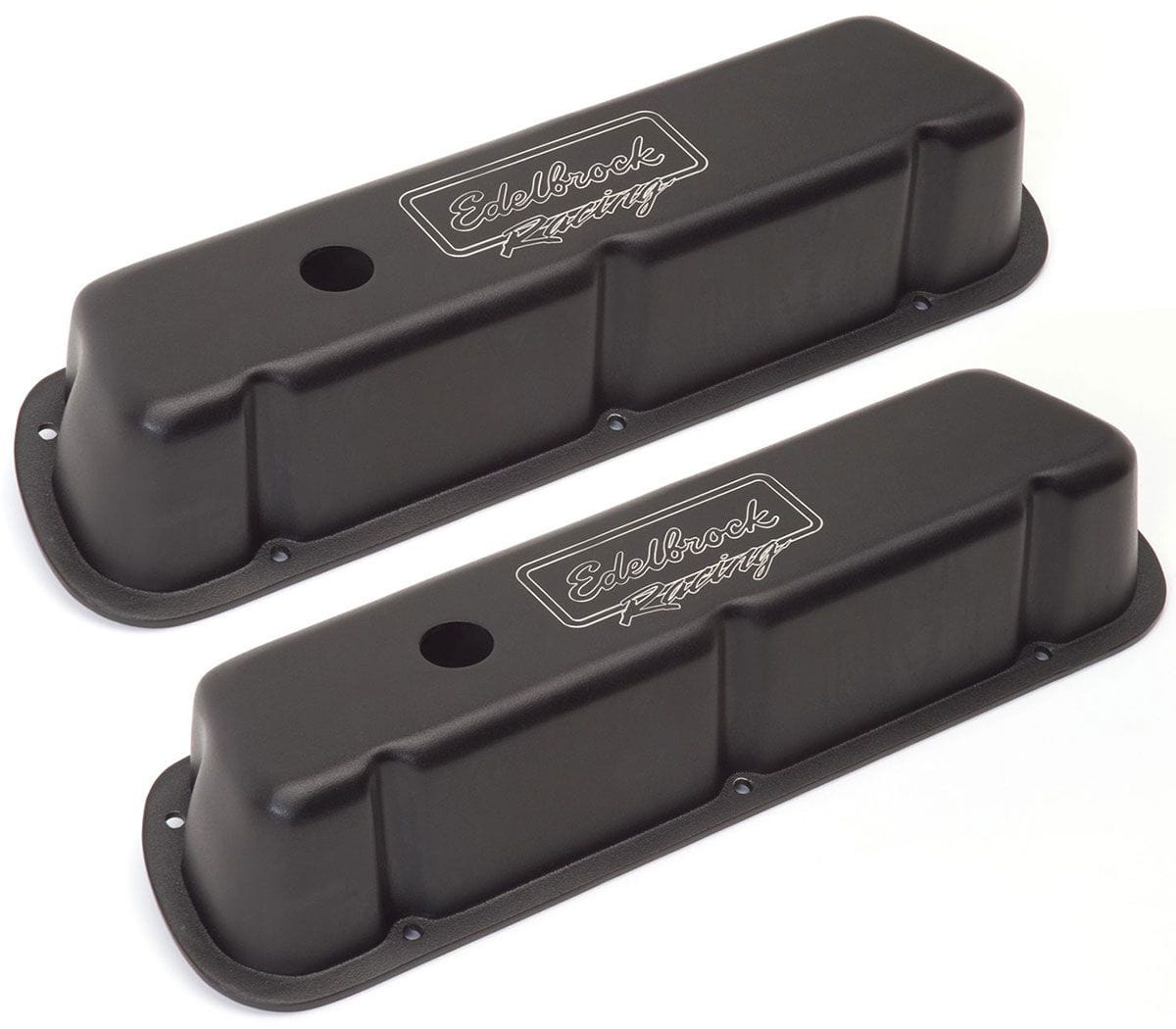 EDELBROCK Ford 289-302-351W, low profile, 2.75" Intake side/ 3.90" Exh side ove Edelbrock Victor Series Valve Covers - Black Finish ED41253 SR