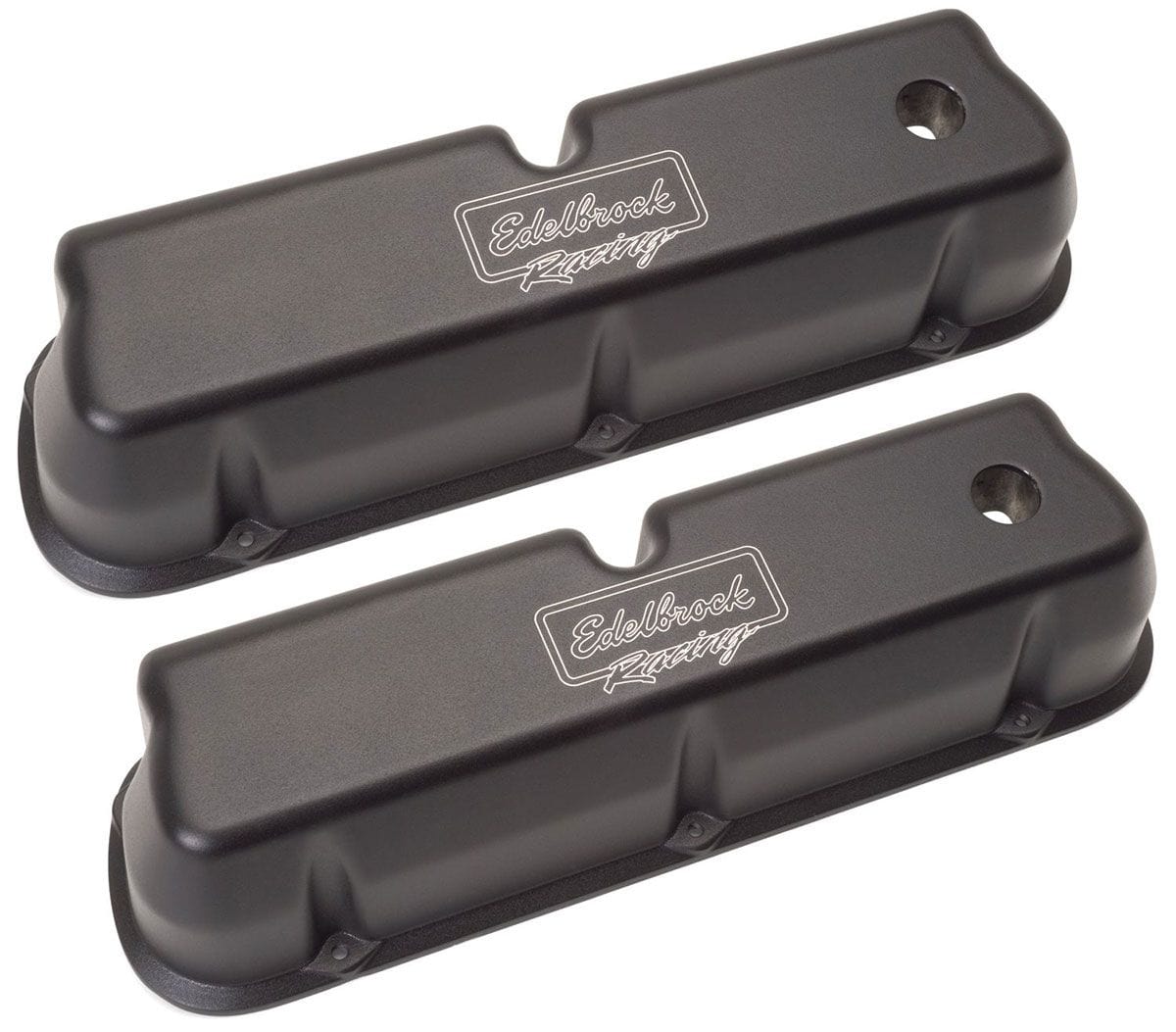 EDELBROCK Ford 289-302-351W, tall profile, 3.88" Intake side/ 3.88" Exh side ov Edelbrock Victor Series Valve Covers - Black Finish ED41263 SR