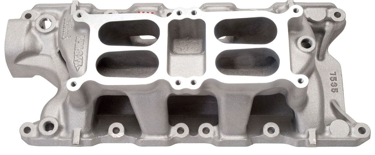 EDELBROCK Ford 289-302W, 1500-6500 rpm Edelbrock RPM Air-Gap Dual Quad Intake Manifold ED7535 SR