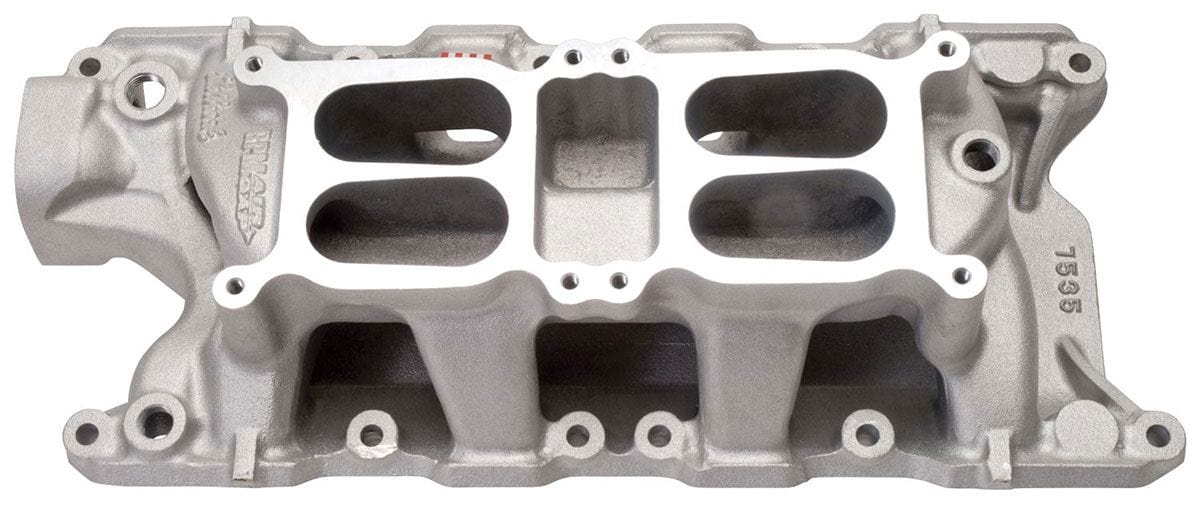 EDELBROCK Ford 289-302W, 1500-6500 rpm Edelbrock RPM Air-Gap Dual Quad Intake Manifold ED7535 SR