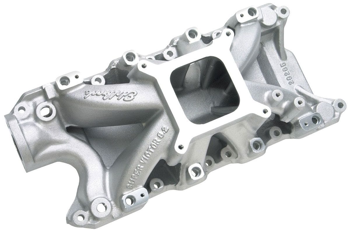 EDELBROCK Ford 289-302W, 4500-9000 rpm, with fuel injection bosses Edelbrock Super Victor EFI 8.2 Intake Manifold ED29285 SR
