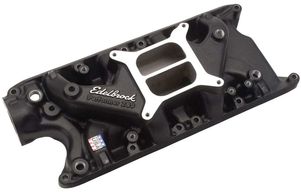 EDELBROCK Ford 289-302W, Idle-5500 rpm, Dual Plane, non-EGR, Black finish Edelbrock Performer Intake Manifold ED21213 SR