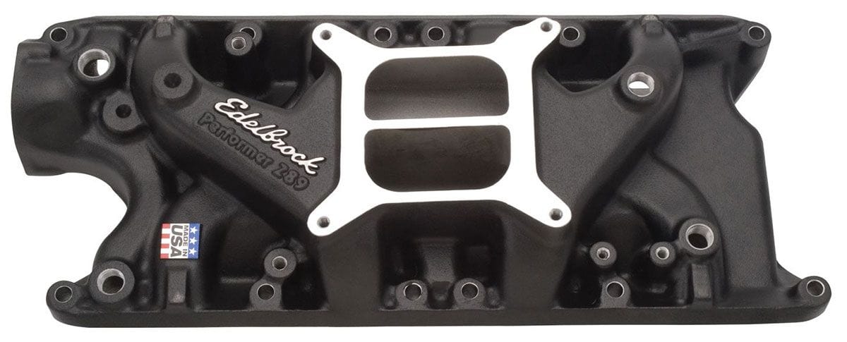 EDELBROCK Ford 289-302W, Idle-5500 rpm, Dual Plane, non-EGR, Black finish Edelbrock Performer Intake Manifold ED21213 SR