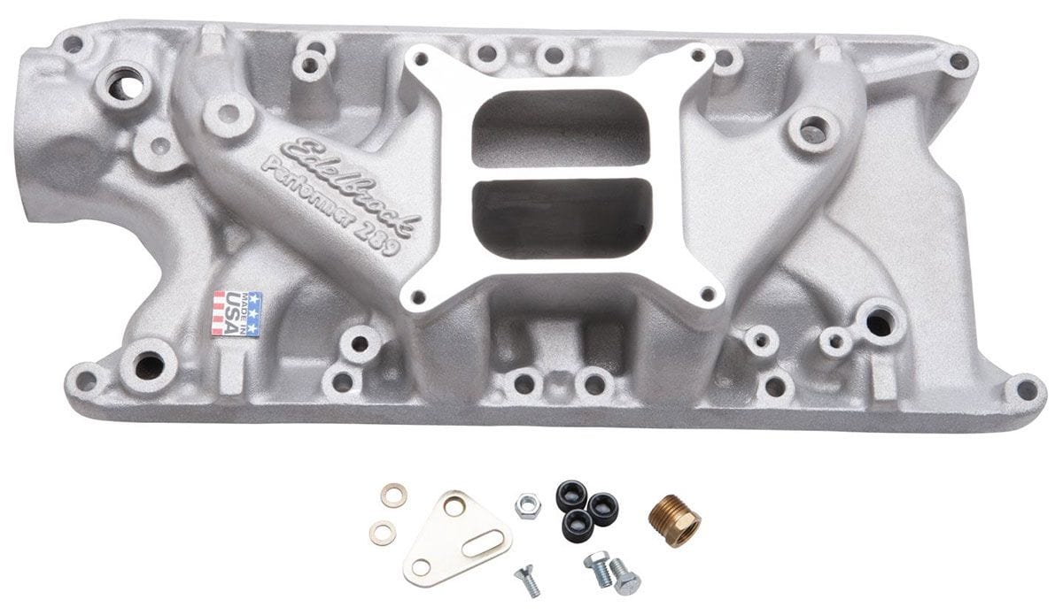 EDELBROCK Ford 289-302W, Idle - 5500 rpm, Dual Plane, non-EGR Edelbrock Performer Intake Manifold ED2121 SR