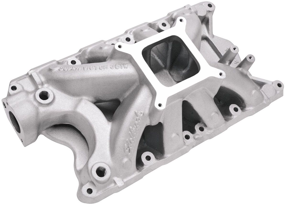EDELBROCK Ford 351W 9.5" deck, 4500-8000 rpm Edelbrock Super Victor 351W Intake Manifold ED2924 SR