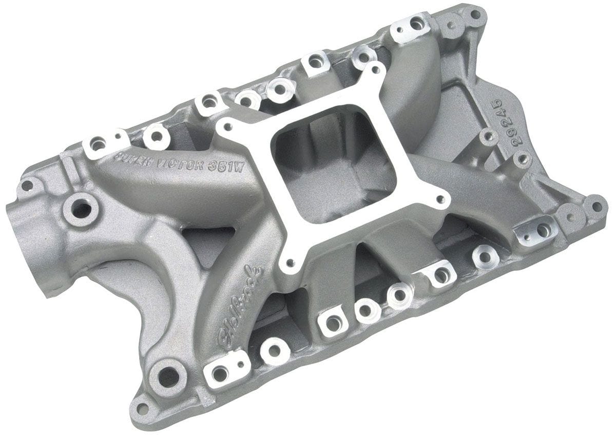 EDELBROCK Ford 351W 9.5" deck, 4500-8000 rpm Edelbrock Super Victor EFI 351W Intake Manifold ED29245 SR