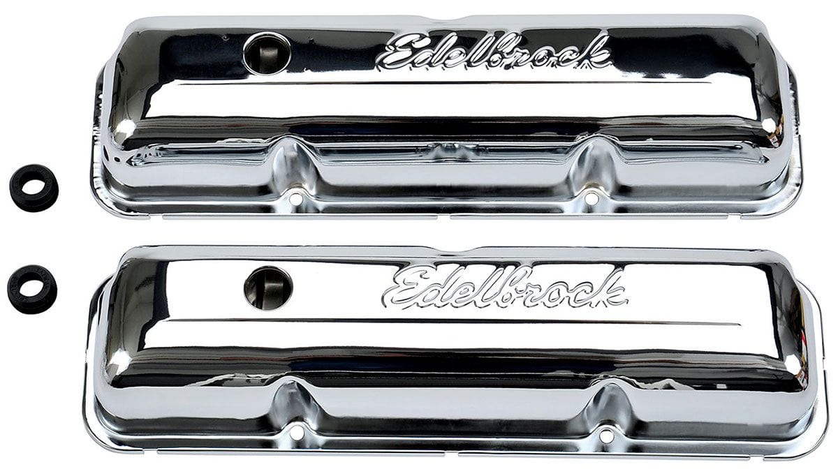 EDELBROCK Ford FE 352-360-390-406-410-427-428 '58-76, 3.9" overall height Edelbrock Signature Series Chrome Valve Covers ED4462 SR