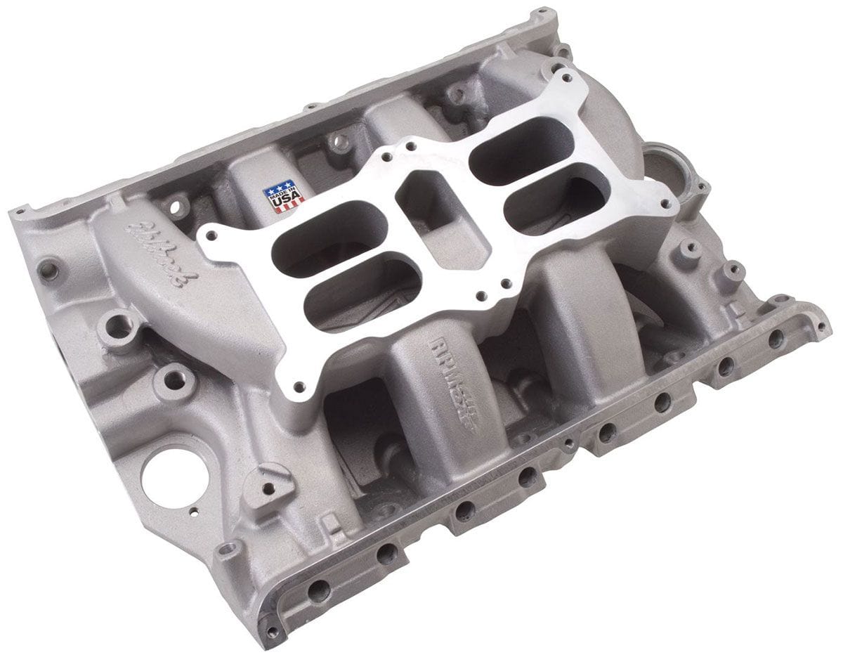 EDELBROCK Ford FE 390-428, 1500-6500 rpm Edelbrock RPM Air-Gap Dual Quad Intake Manifold ED7505 SR
