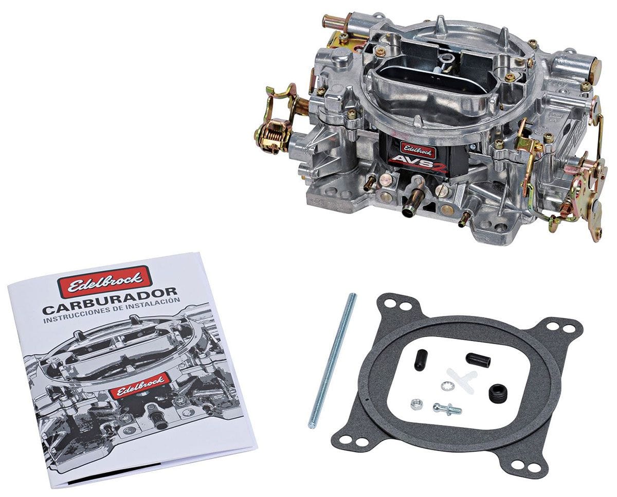 EDELBROCK Manual Choke, Square Flange, Non-EGR, Dual Carb Application Edelbrock AVS2 Series 500cfm Carburettor ED1904 SR