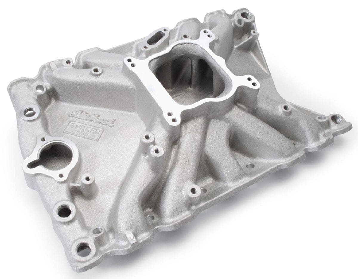 EDELBROCK Oldsmobile 400-455, 2500 to 6500 rpm, Single Plane Edelbrock Torker Intake Manifold ED2730 SR