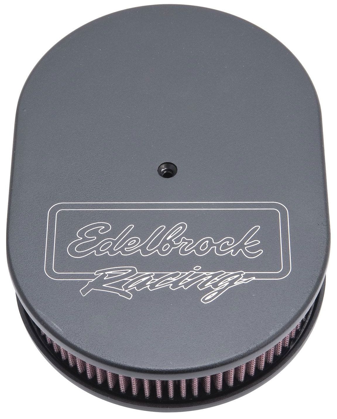 EDELBROCK Oval Air Cleaner, 11-7/8" x 8-1/4" with 2.4" element, 3-3/4" overall Edelbrock Victor Series Air Cleaners - Black Finish ED42203 SR