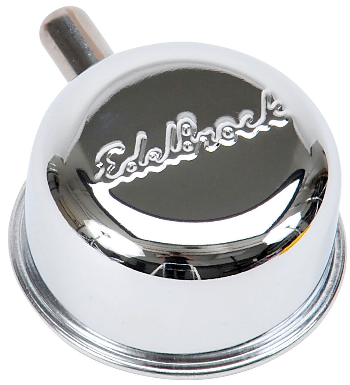 EDELBROCK Round Breather with 90° nipple, Chrome Finish Edelbrock Signature Series Valve Cover Breathers ED4410 SR