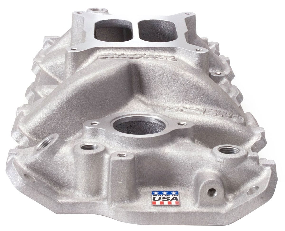 EDELBROCK SB Chevy, Idle - 5500 rpm, Dual Plane, non-EGR Edelbrock Performer EPS Intake Manifold ED2701 SR