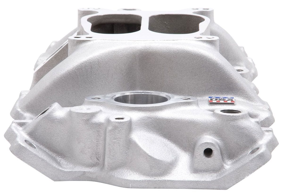 EDELBROCK SB Chevy, Idle to 5500 rpm, Dual Plane, non-EGR Edelbrock Performer Intake Manifold ED2101 SR