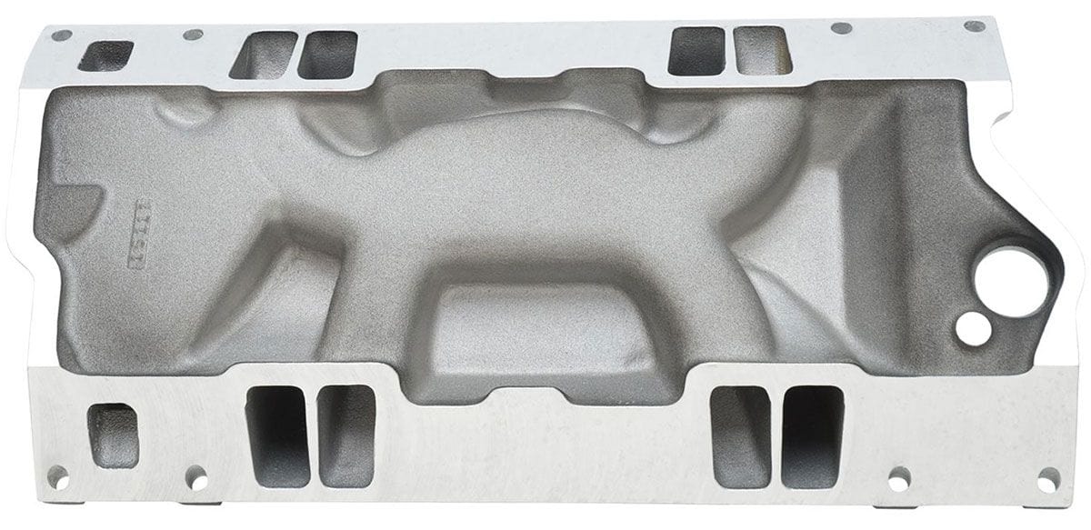 EDELBROCK SB Chevy Vortec, Idle - 5500 rpm, Dual Plane, non-EGR, Black Finish Edelbrock Performer Intake Manifold ED21163 SR