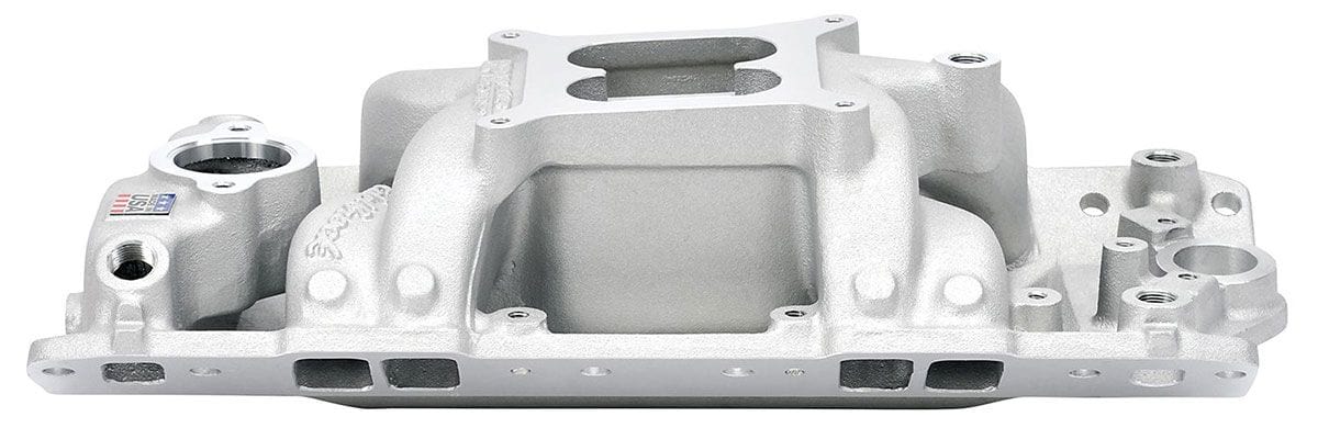 EDELBROCK Small Block Chevy, 1500-6500 rpm Edelbrock RPM Air-Gap Intake Manifold ED7501 SR