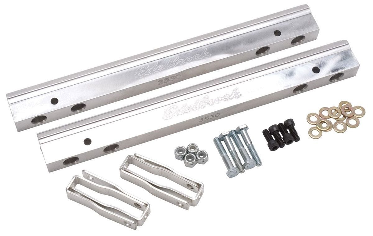 EDELBROCK Small Block Chevy (for use with ED29785 manifolds and standard inject Edelbrock Replacement Parts for Pro-Flo EFI Systems - Aluminium Fuel Rail Kit ED3630 SR